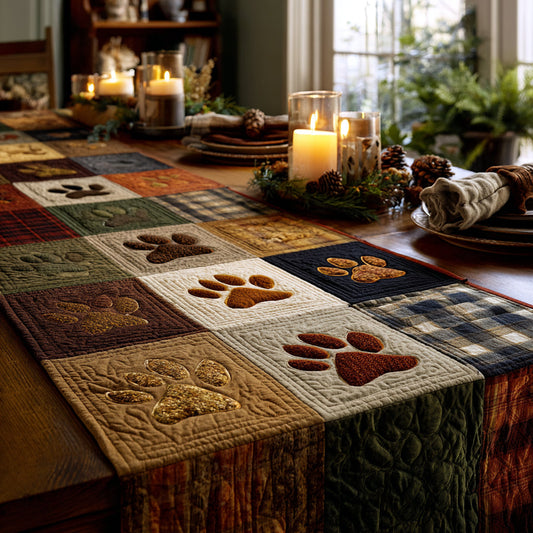 Warm Paw Lane Quilted Table Runner NCU0DV8950