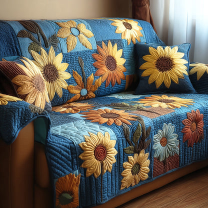Warm Petals Quilted Sofa Cover NCU0TD1966