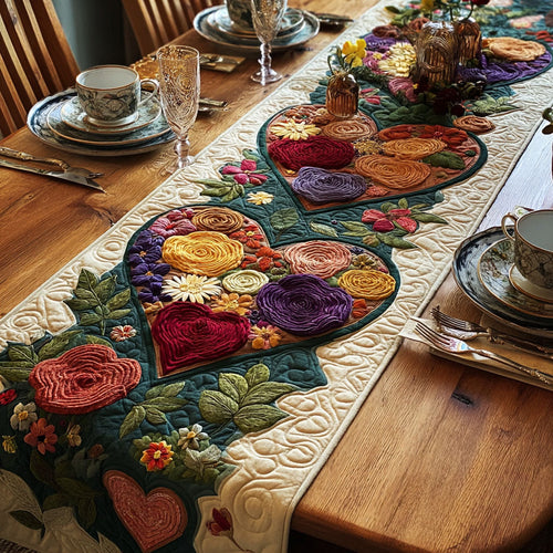 Warm Pieces Quilted Table Runner NCU0DK11731