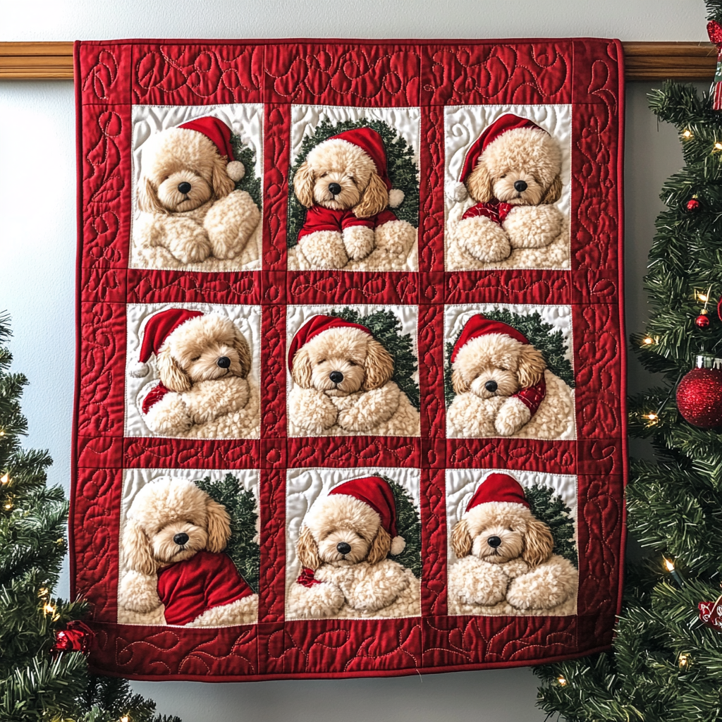 Warm Poodle Hugs Quilted Blanket NCU0VL720