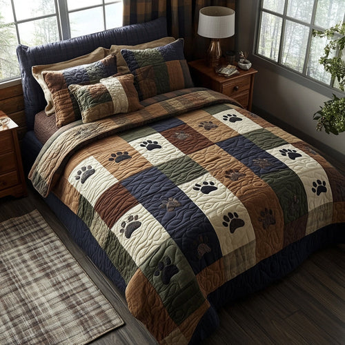 Warm Timber Paws 3-Piece Quilted Bedding Set NCU0DV8966
