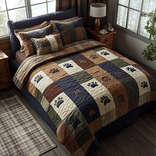 Warm Timber Paws 3-Piece Quilted Bedding Set NCU0DV8966