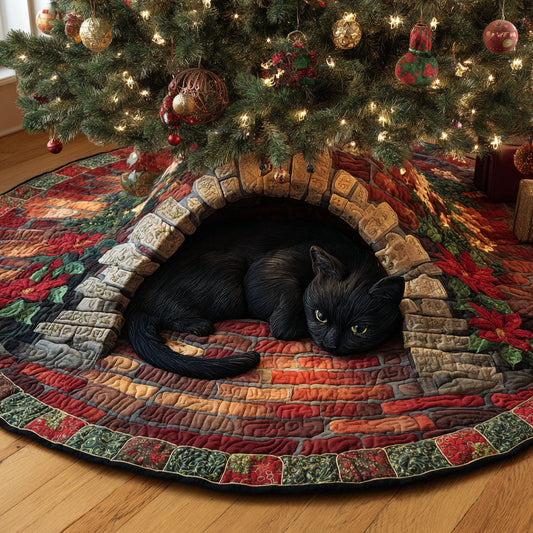 Warm Tunnel Haven Christmas Quilted Tree Skirt NCU0TV1110