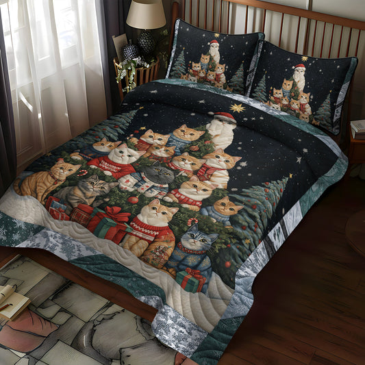Warm Whiskers 3-Piece Quilted Bedding Set NCU0TL1750