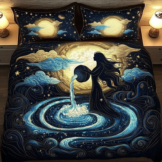 Water Bearer 3-Piece Quilted Bedding Set NCU0NT5720