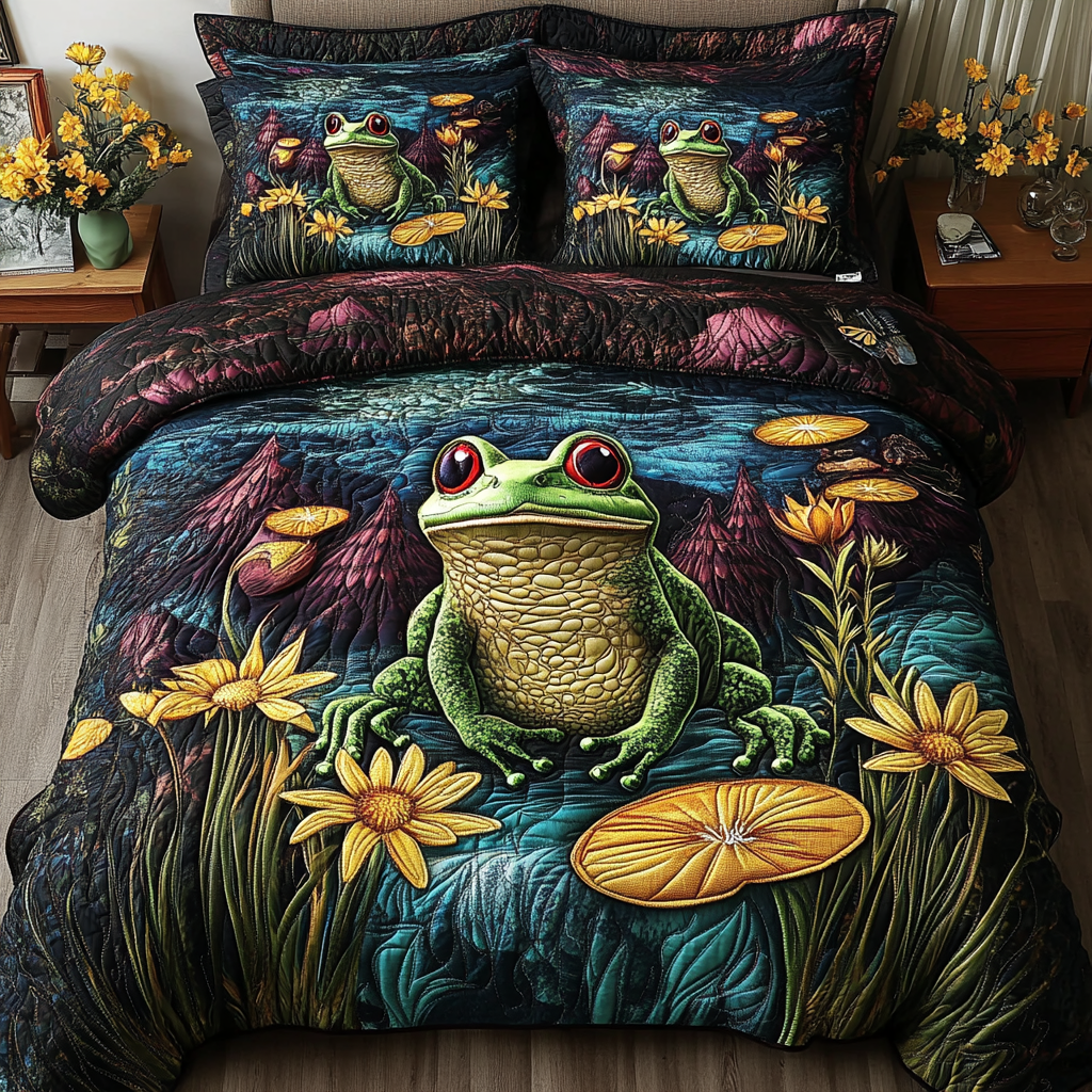 Water Whispers 3-Piece Quilted Bedding Set NCU0VH5252