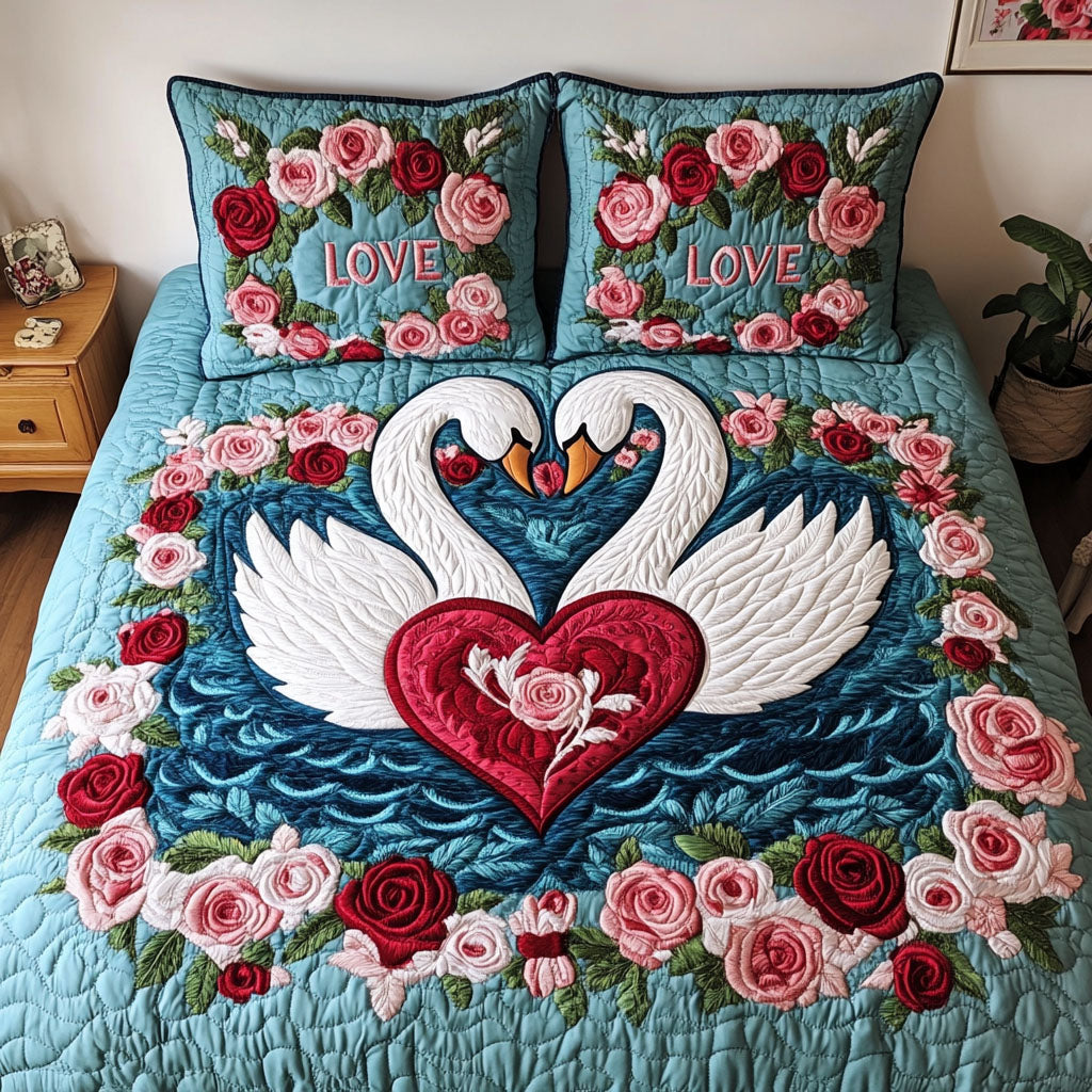 Waterborne Romance 3-Piece Quilted Bedding Set NCU0PT2989