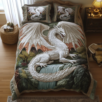 Waterfall Dragon 3-Piece Quilted Bedding Set NCU0DV2461
