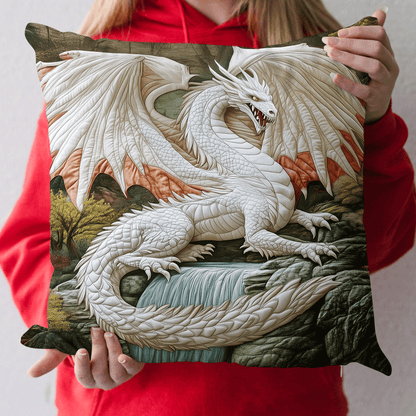 Waterfall Dragon Quilted Pillow Case NCU0DV3292
