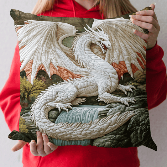 Waterfall Dragon Quilted Pillow Case NCU0DV3292