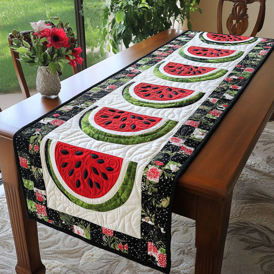 Watermelon Charm Quilted Table Runner NCU0NT3636