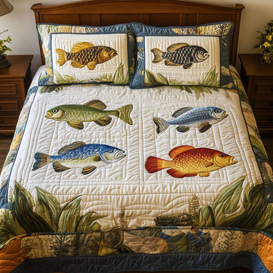 Waterside Joy 3-Piece Quilted Bedding Set NCU0PT6960