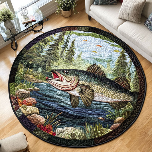 Waterside Peace Quilted Round Mat NCU0PT6941