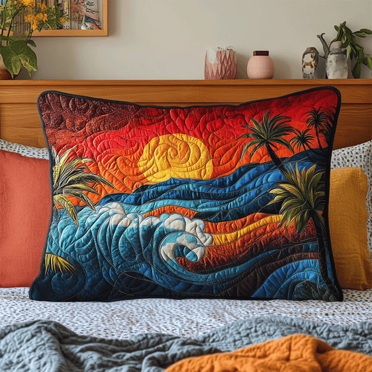 Wave Wanderlust Quilted Bedding Pillow Case NCU0DV4454