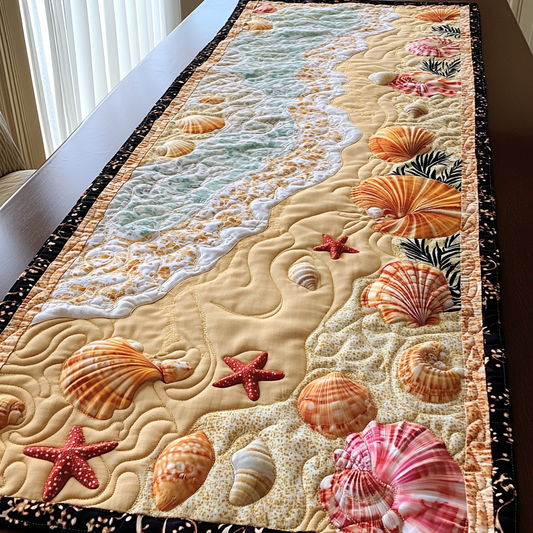 Wave Blossom Quilted Table Runner NCU0DK6165
