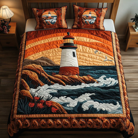 Wave Break 3-Piece Quilted Bedding Set NCU0NT3547