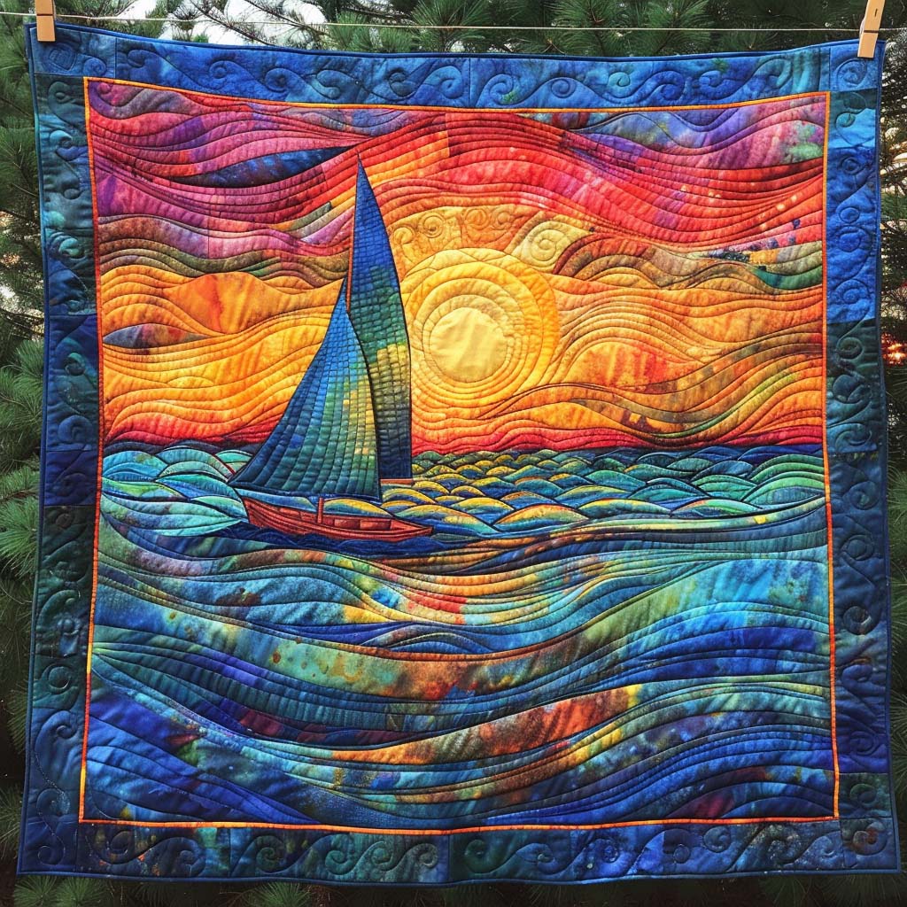 Wave Crest Quilted Blanket NCU0TD120
