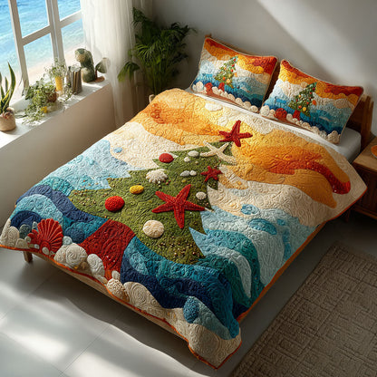 Wave of Joy 3-Piece Quilted Bedding Set NCU0PT9762