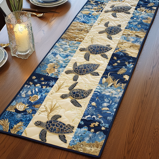 Waves Wander Quilted Table Runner NCU0DV4516