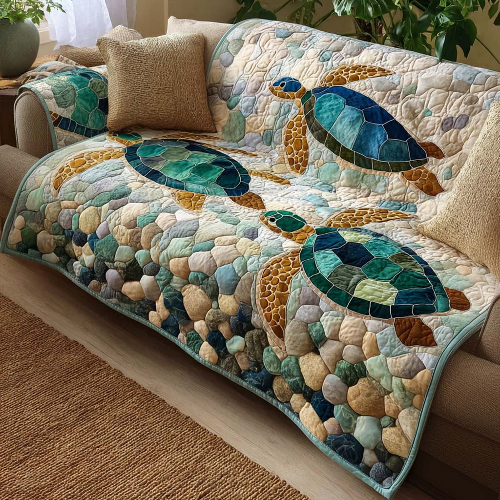 Waves of Calm Quilted Sofa Cover NCU0NT11702