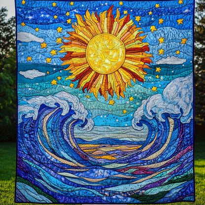 Waves of Dawn Quilted Blanket NCU0NT6533