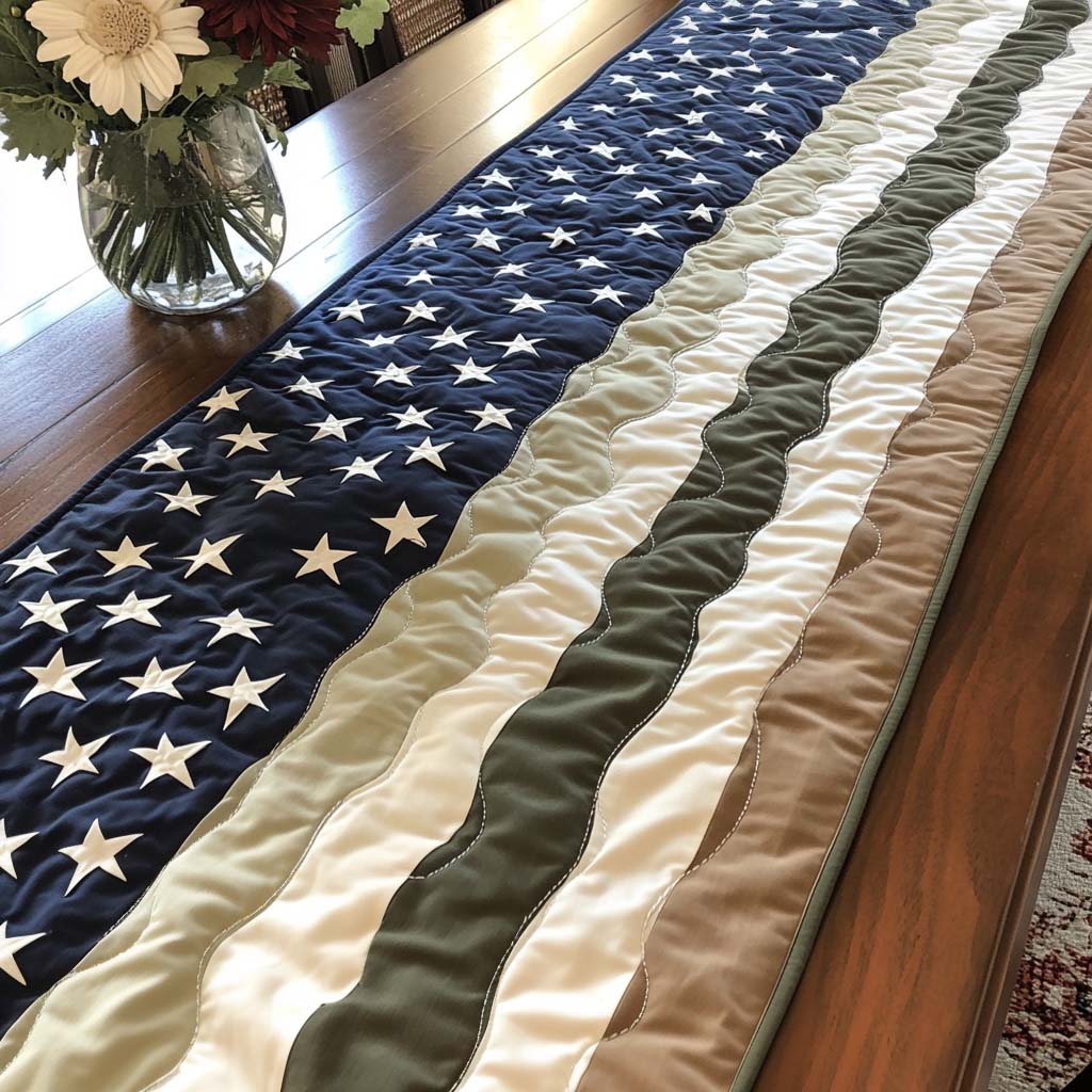 Wavy Valor Quilted Table Runner NCU0NT7705