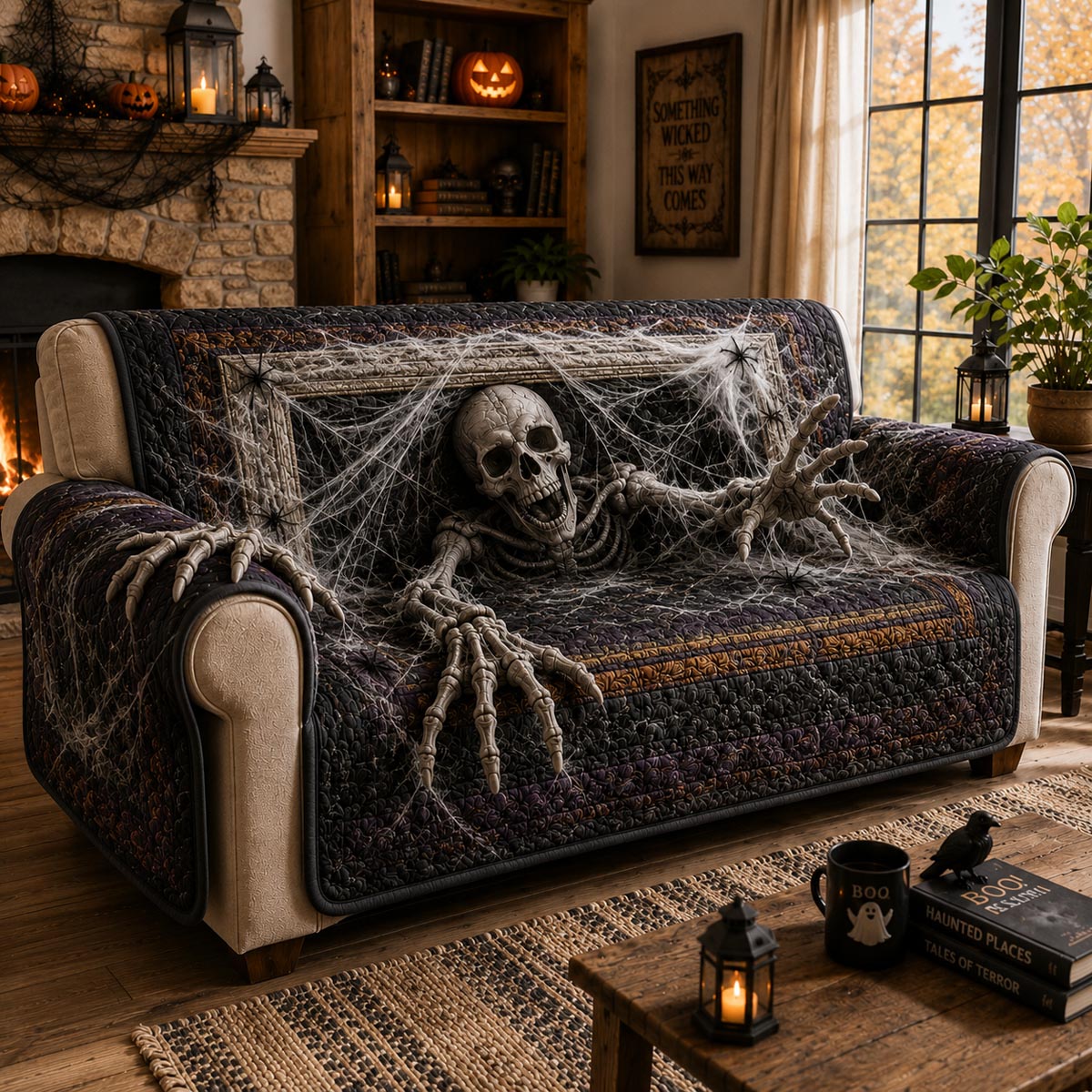 Web Walker Quilted Sofa Cover NCU0DV9870