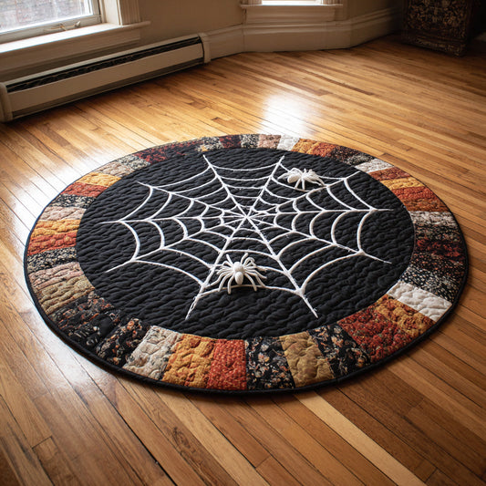 Webbed Spider Quilted Round Mat NCU0HH595