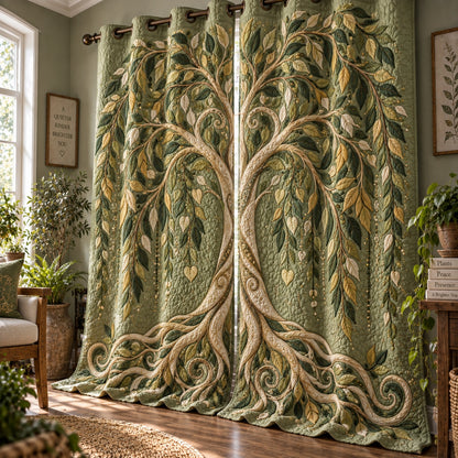 Weeping Willow Aura Quilted Curtains NCU0VL4003