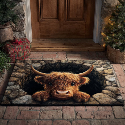 Welcome Highland Calf Doormat NCU0HH1170