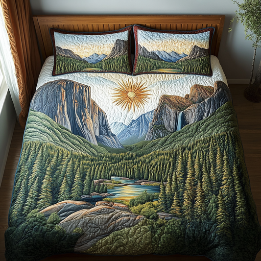 Welcome to Yosemite 3-Piece Quilted Bedding Set NCU0DV5398
