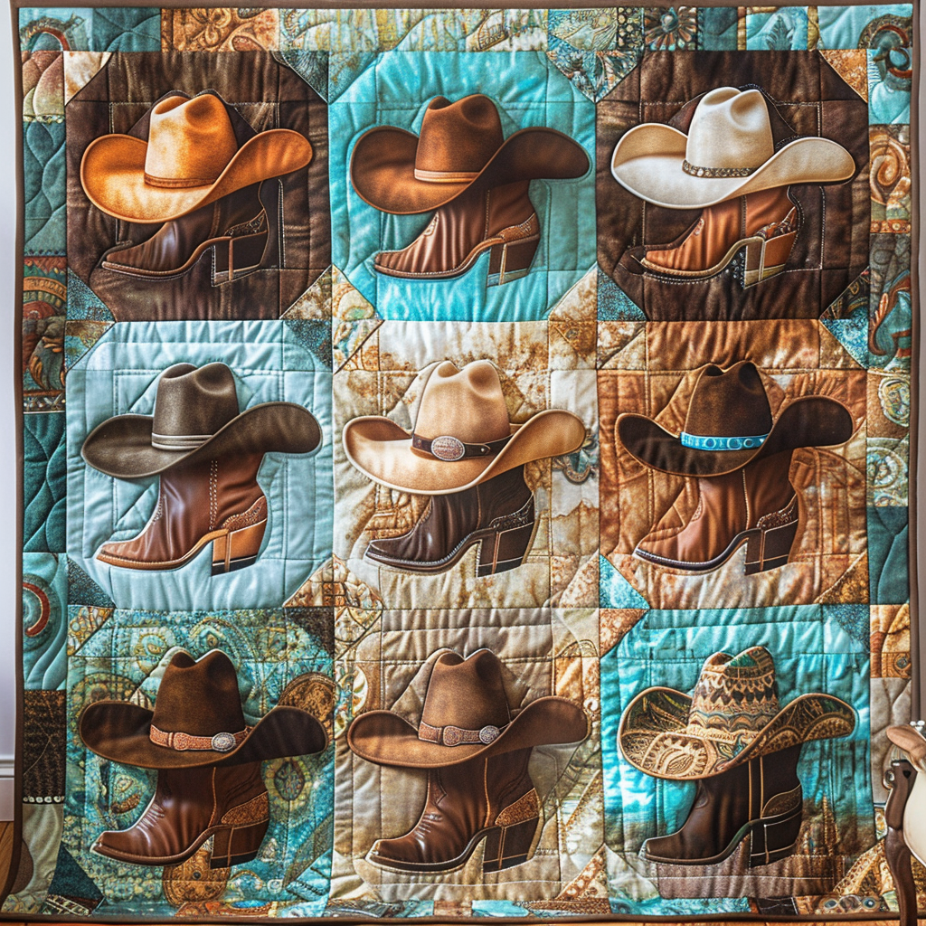 Western Whimsy Quilted Blanket NCU0DK265