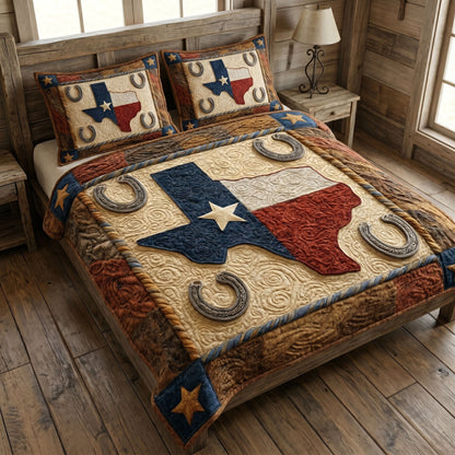 Western Banner 3-Piece Quilted Bedding Set NCU0NT12779