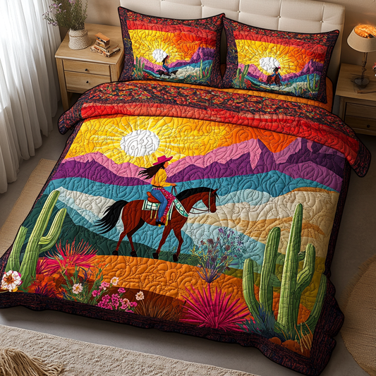 Western Belle 3-Piece Quilted Bedding Set NCU0DK6760