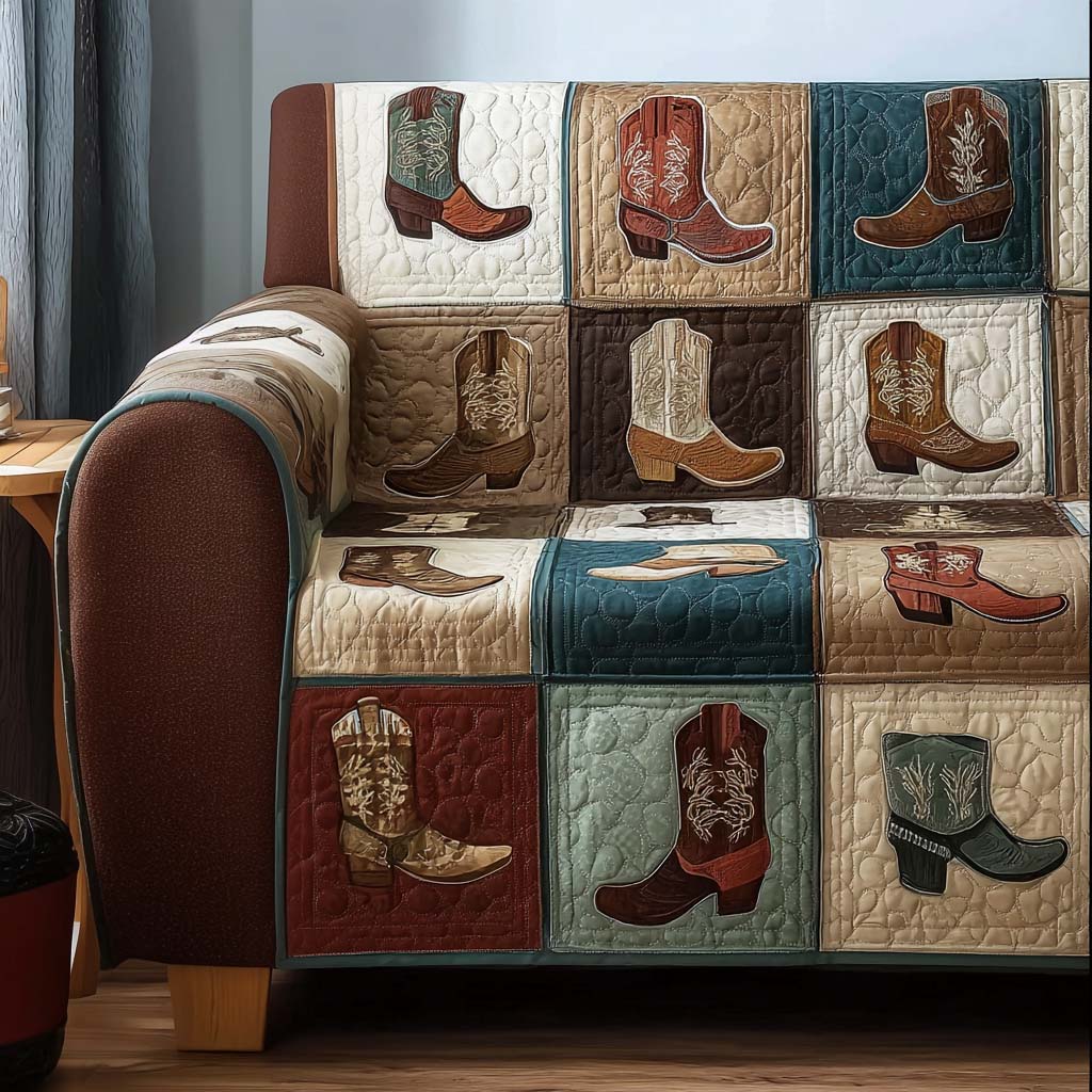 Western Charm Quilted Sofa Cover NCU0NT10820