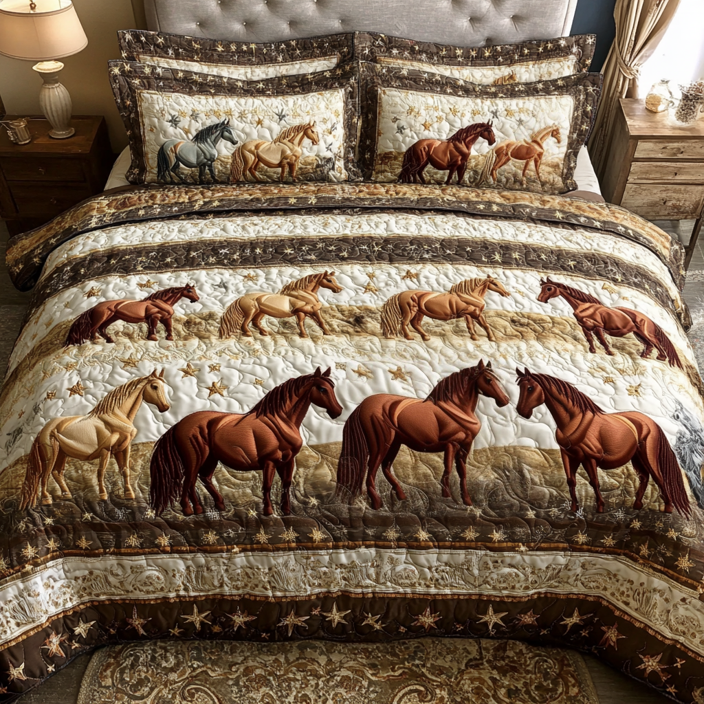 Western Glory 3-Piece Quilted Bedding Set NCU0VH2272