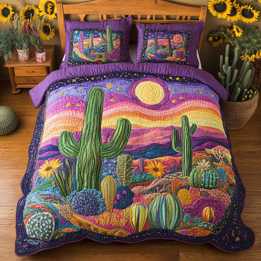 Western Glow 3-Piece Quilted Bedding Set NCU0VL1737