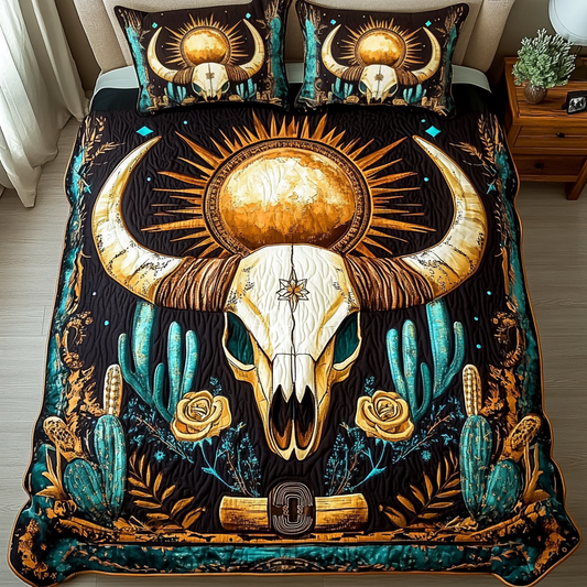 Western Grace 3-Piece Quilted Bedding Set NCU0VH1702