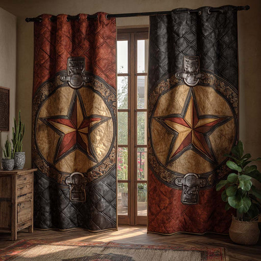 Western Heritage Star Quilted Curtains NCU0XD2147