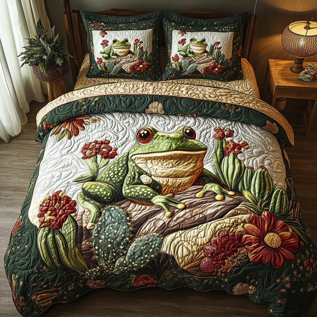Western Leap 3-Piece Quilted Bedding Set NCU0DV5557