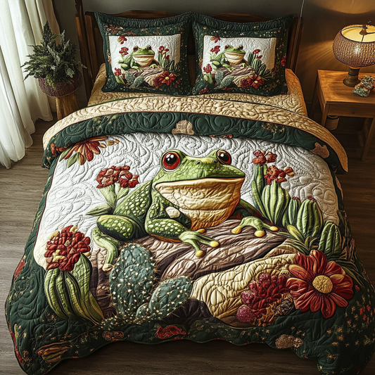 Western Leap 3-Piece Quilted Bedding Set NCU0DV5557