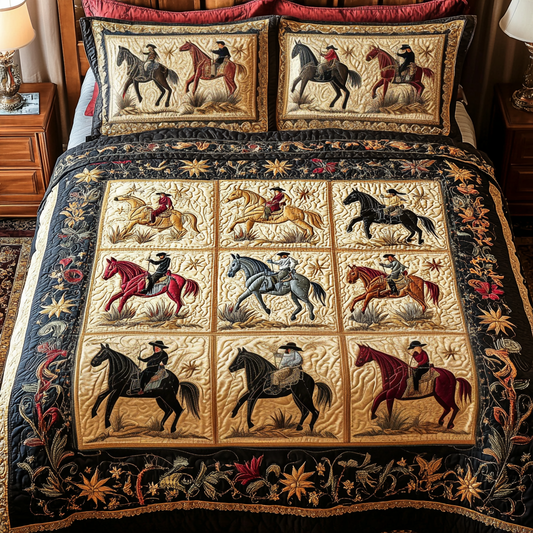 Western Nights 3-Piece Quilted Bedding Set NCU0VH2262