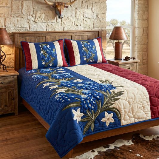 Western Pattern 3-Piece Quilted Bedding Set NCU0NT12760