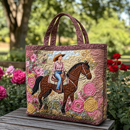 Western Petals Quilted Tote Bag NCU0DV7255