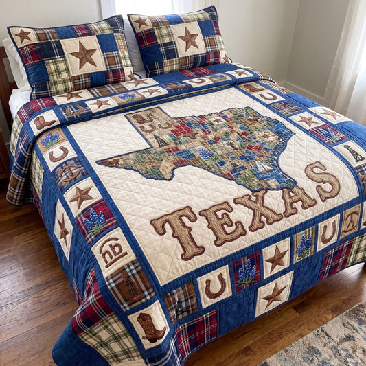 Western Prairie 3-Piece Quilted Bedding Set NCU0PT11718