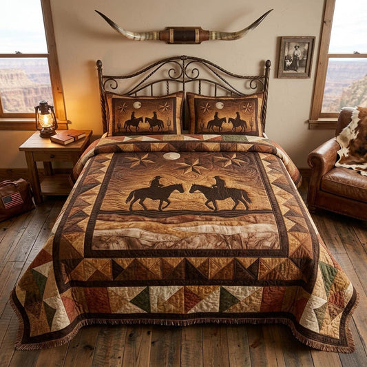 Western Pride 3-Piece Quilted Bedding Set NCU0DV9696