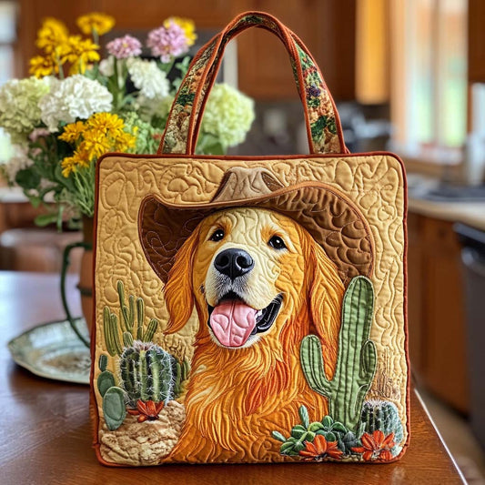 Western Pup Vibes Quilted Tote Bag NCU0NT8800
