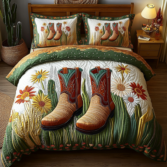 Western Serenity 3-Piece Quilted Bedding Set NCU0VL1452