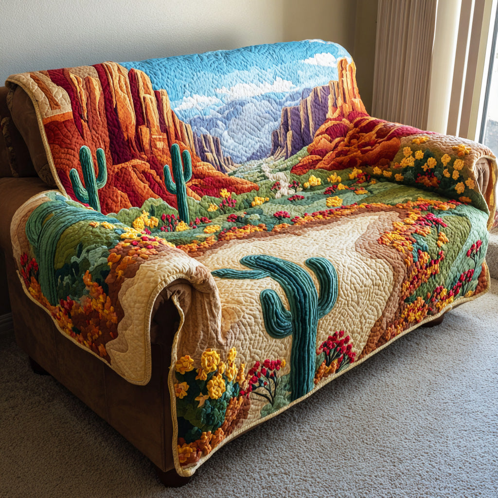 Western Soul Path Quilted Sofa Cover NCU0TD1407