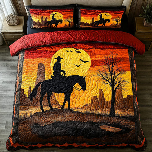 Western Spirit 3-Piece Quilted Bedding Set NCU0DK6752